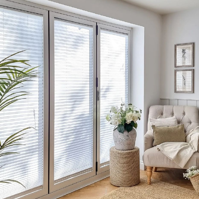 BiFold ClickFIT Pure White Pleated Blind