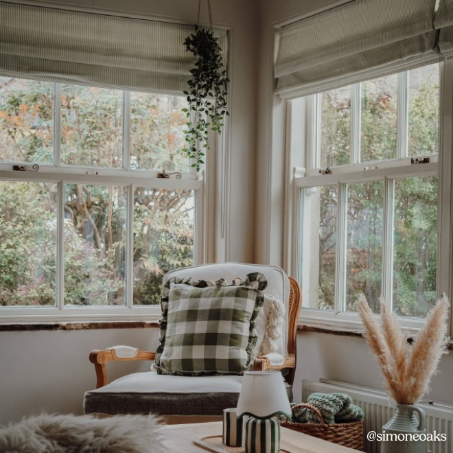 Ella Stripe Pistachio Roman Blind