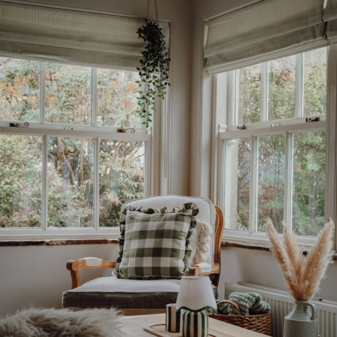 Ella Stripe Pistachio Roman Blind