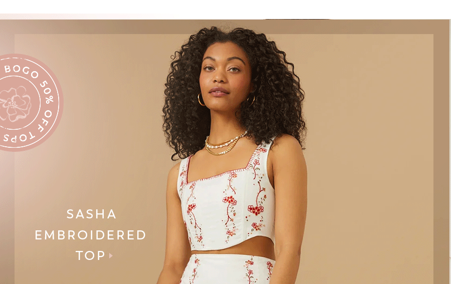 Sasha Embroidered Top