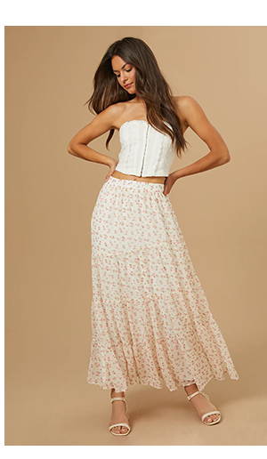 Addilyn Floral Maxi Skirt