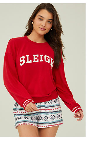 Sleigh Cozy Lounge Top