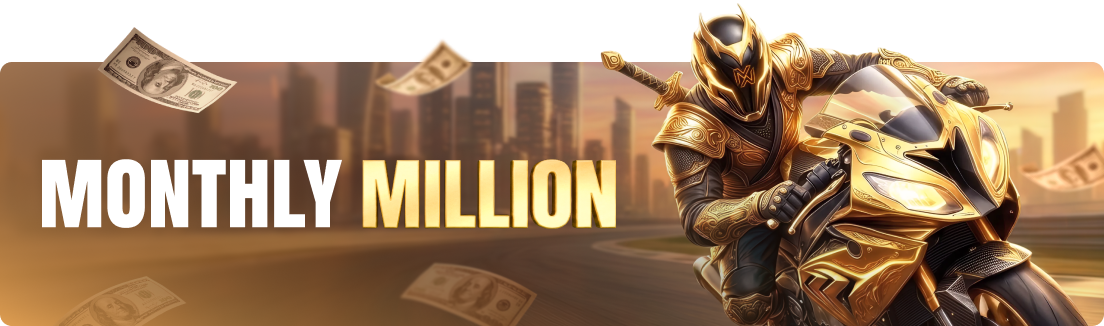 Monthly Million - win your share of $1,000,000 every month