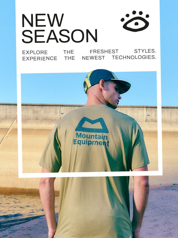 New Season Blacks, Man wearing Mountain Equipment T-shirt