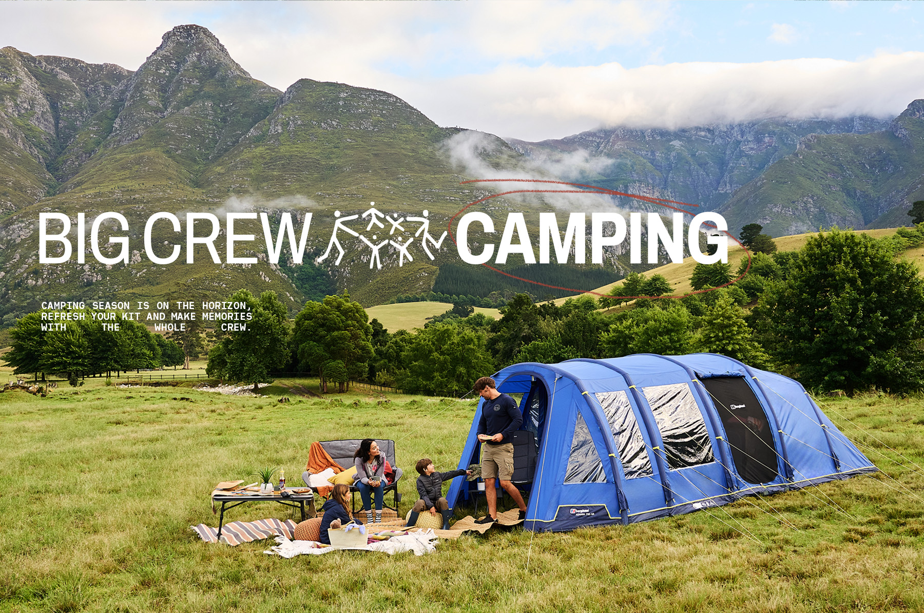 Big Crew Camping, Camping season is on the horizon, refresh your kit and make memories with the full family