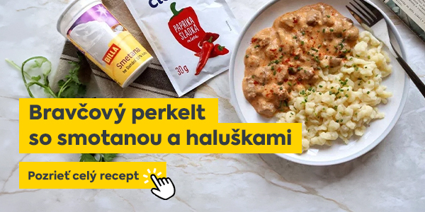 Náš tip na recept: Bravčový perkelt so smotanou a haluškami