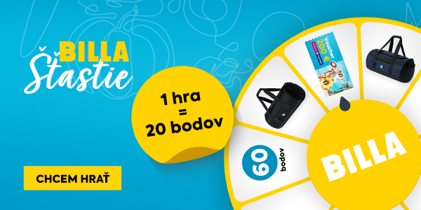 Hrajte v aplikácii o hodnotné ceny – 1 hra už za 20 bodov v BILLA Bonus.