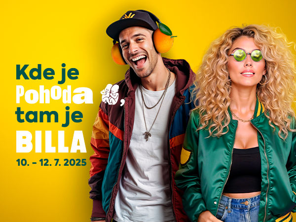 BILLA bude na festivale Pohoda 10. – 12. júla 2025 – tešíme sa na vás s ponukou plnou chutí a zážitkov.