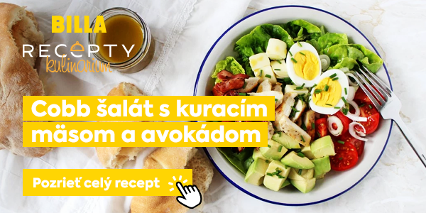 BILLA recept – Cobb šalát s kuracím mäsom a avokádom: ľahký a výživný letný tip na obed či večeru. Objavte kombináciu čerstvej zeleniny, šťavnatého mäsa a krémového avokáda. Tlačidlo „Pozrieť celý recept“.