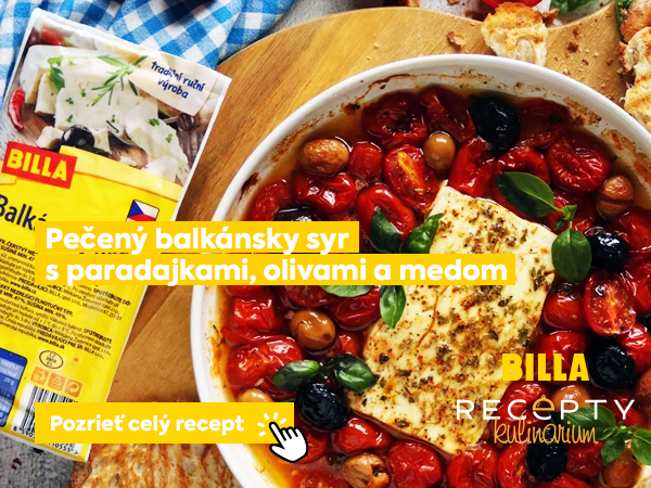 Recept na pečený balkánsky syr s paradajkami, olivami a medom, s možnosťou 