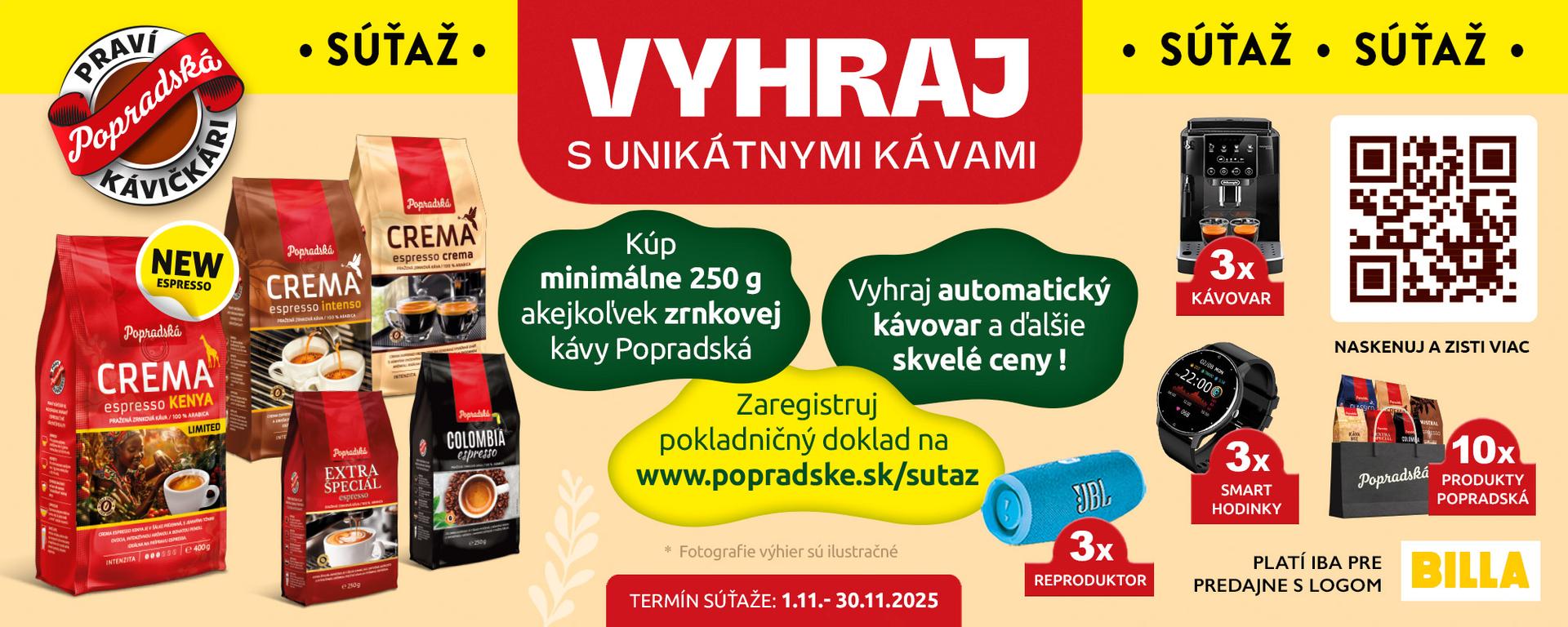 Vyhrajte kávovar s Popradskou kávou