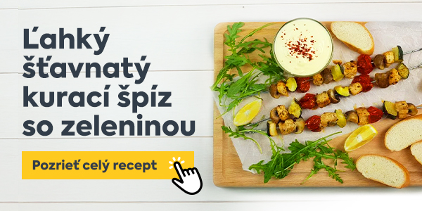 Náš tip na recept: Ľahký šťavnatý kurací špíz so zeleninou