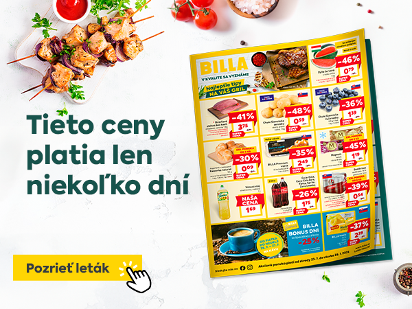 Tieto ceny platia len niekoľko dní – výhodné ponuky v BILLA, ktoré sa oplatí využiť, kým trvajú.