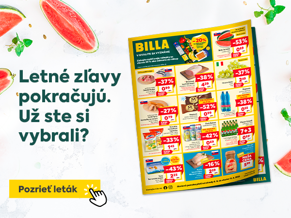 Pokračovanie letných zliav, nezmeškajte skvelé ponuky v letáku.