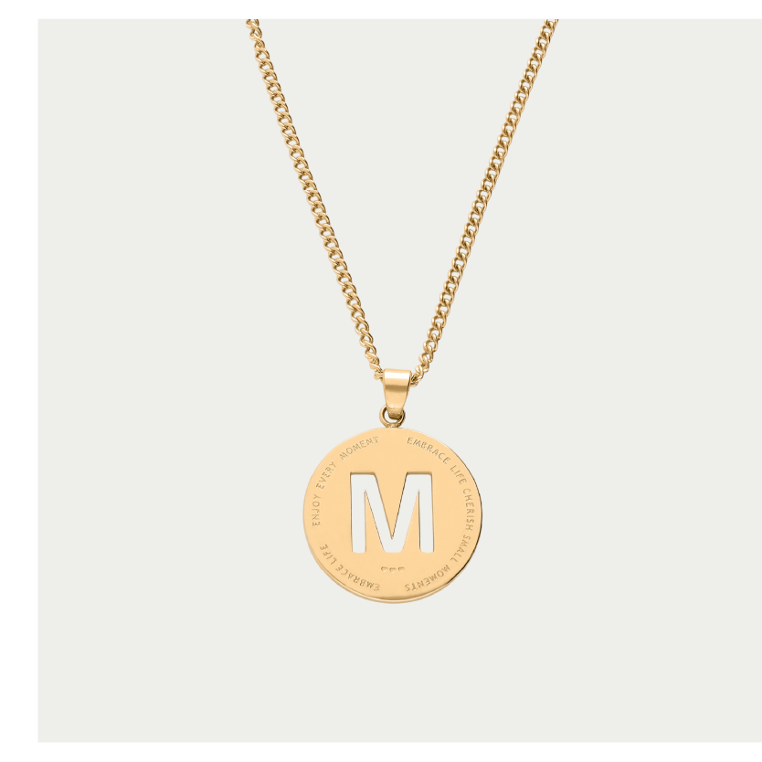 Ketting met open initial