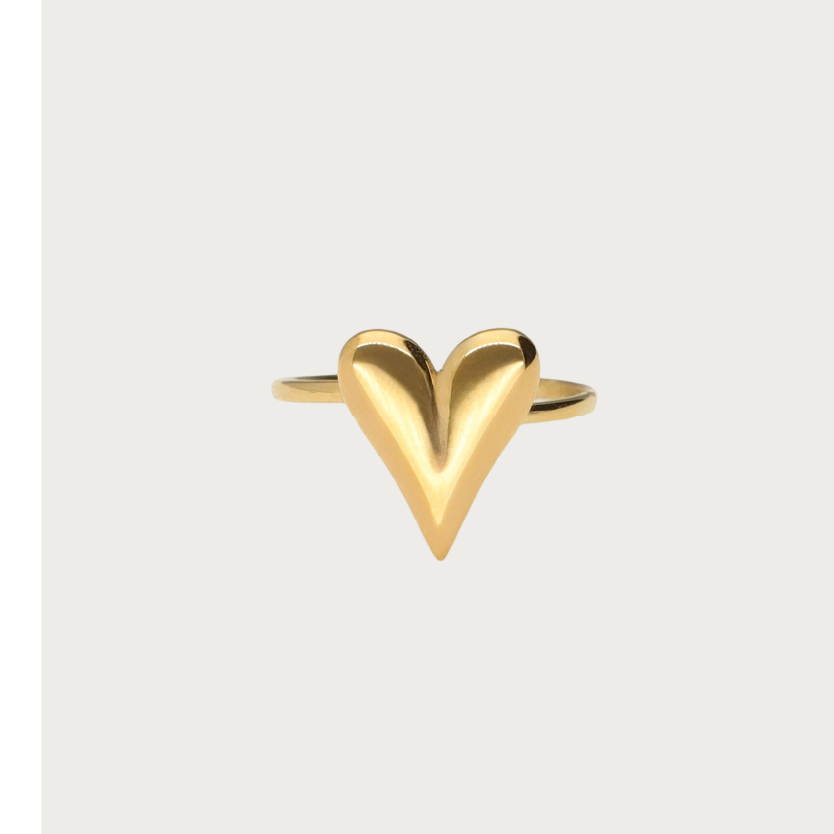 Minimalistischer Ring mit Herz