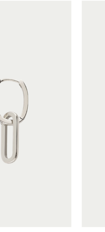 Ear game dubbele ovale oorringen met strass