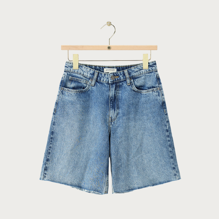 Blaue Jeans-Shorts
