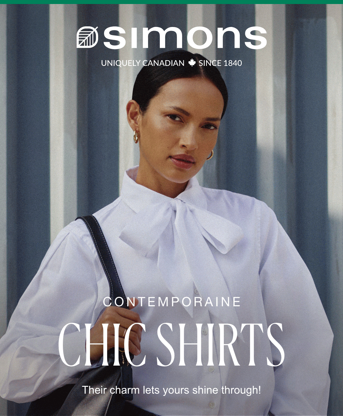 Simons Logo. Chic Shirts: Their charm lets yours shine through!