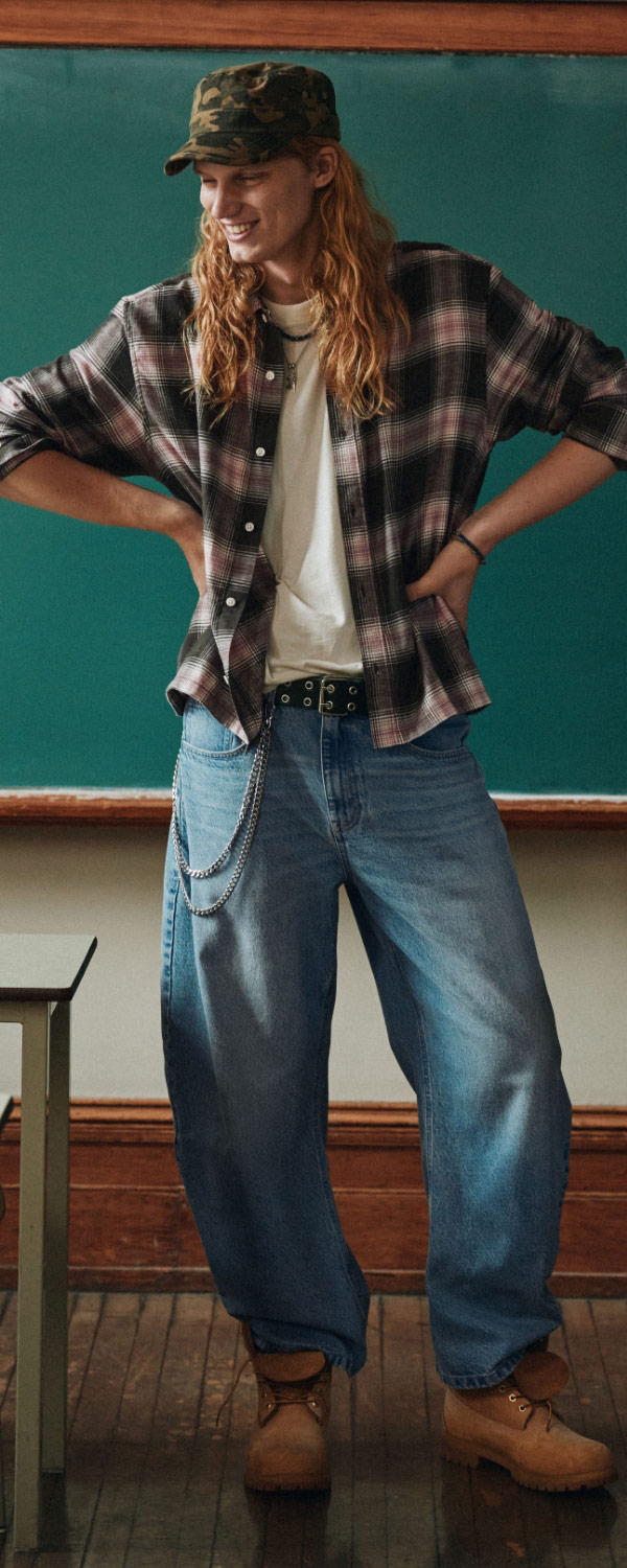 Young man wearing jeans