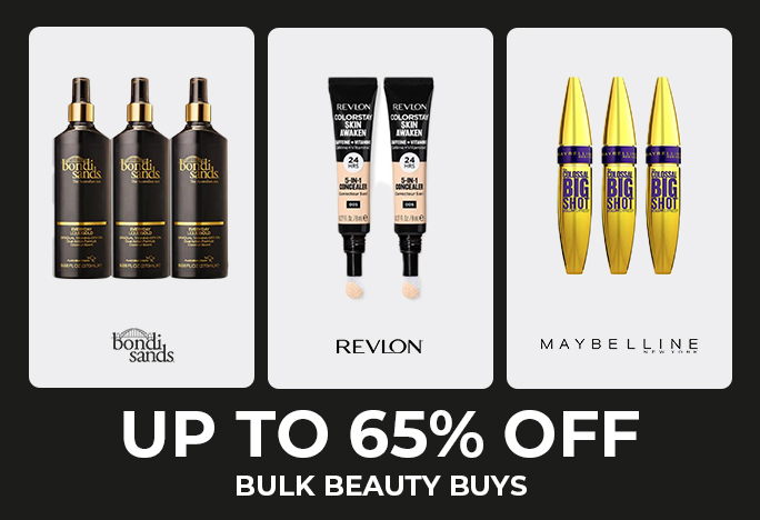 Up to 65% off bulk beauty