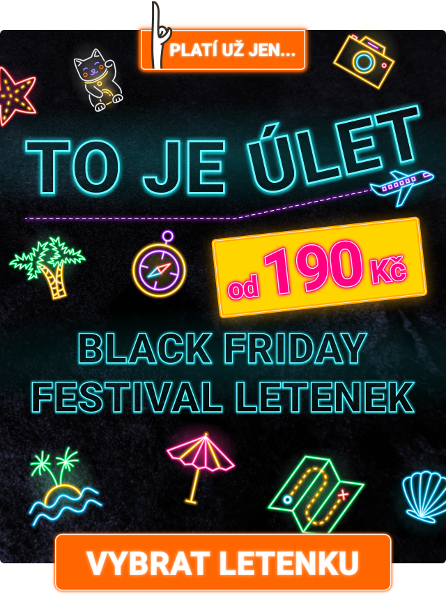 Black Friday výprodej letenek