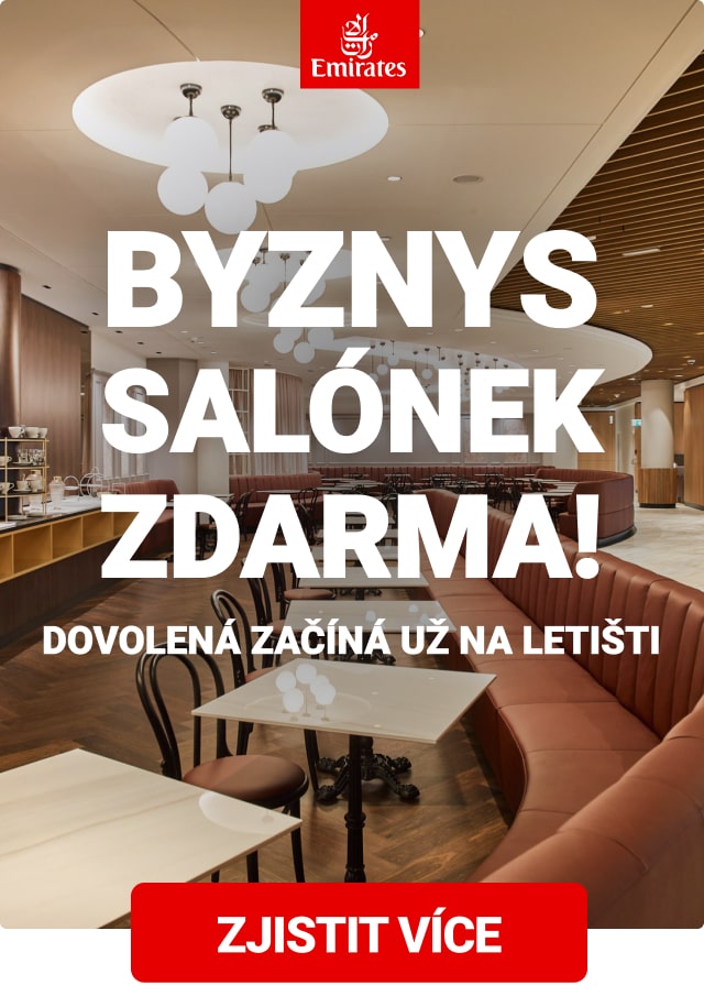 Byznys salńek k letence Emirates zdarma