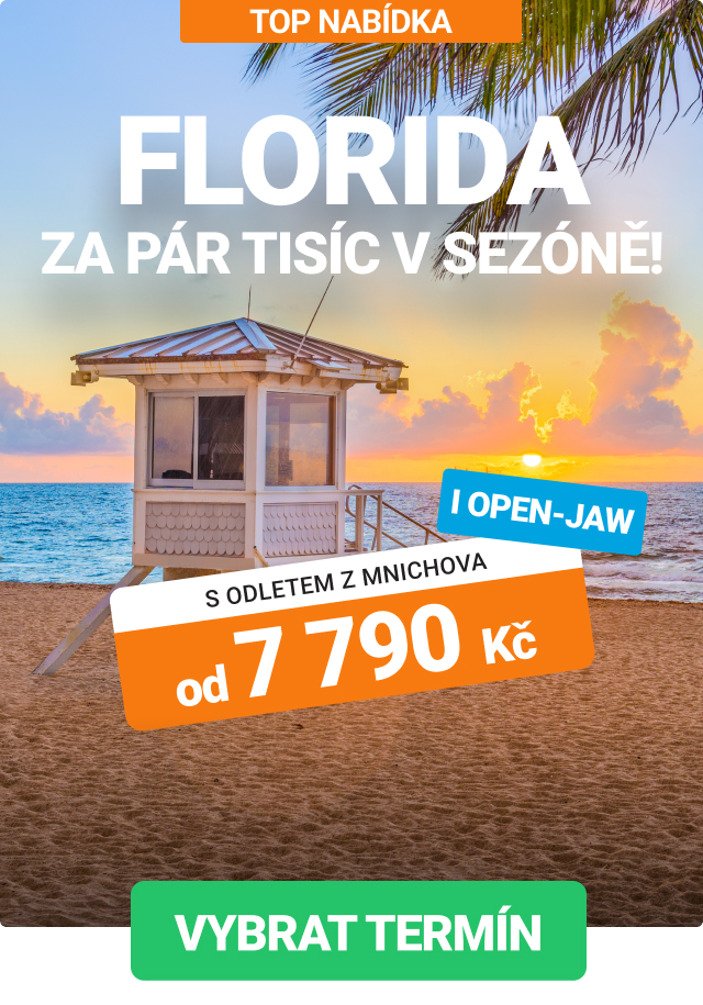 Akční letenky na Floridu od 7 790 Kč