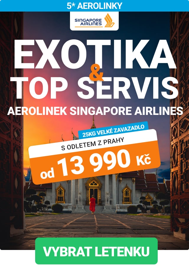 Akční letenky do exotiky se Singapore Airlines