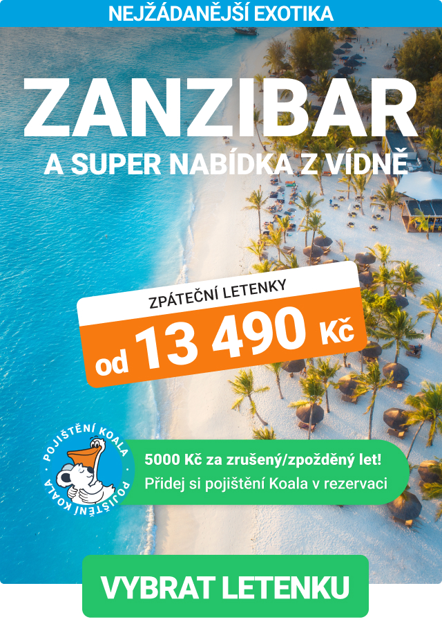 Akční letenky na Zanzibar