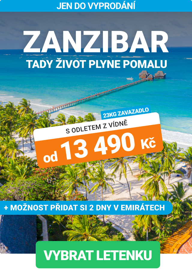 Akční letenky na Zanzibar