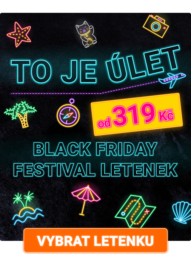 Black Friday letenek od 319 Kč