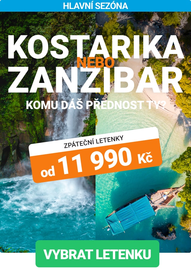 Akční letenky do Kostariky a na Zanzibar