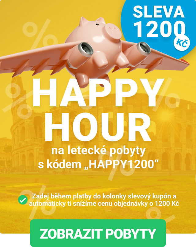 HAPPY HOUR sleva na letecké pobyty