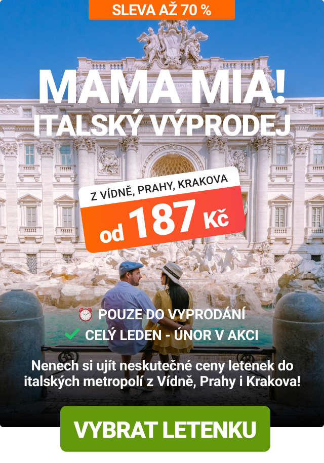 Výprodej letenek do Itálie