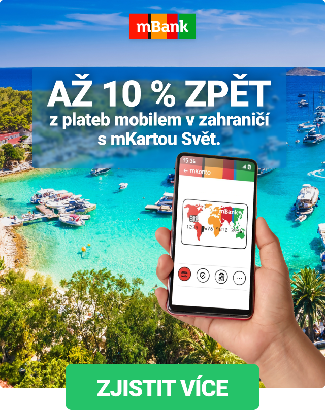 Cashback v zahraničí s mKartou Svět