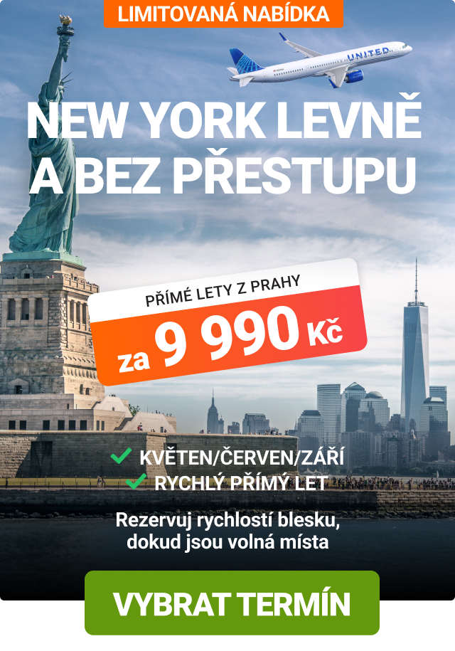 Akční přímé lety do New Yorku