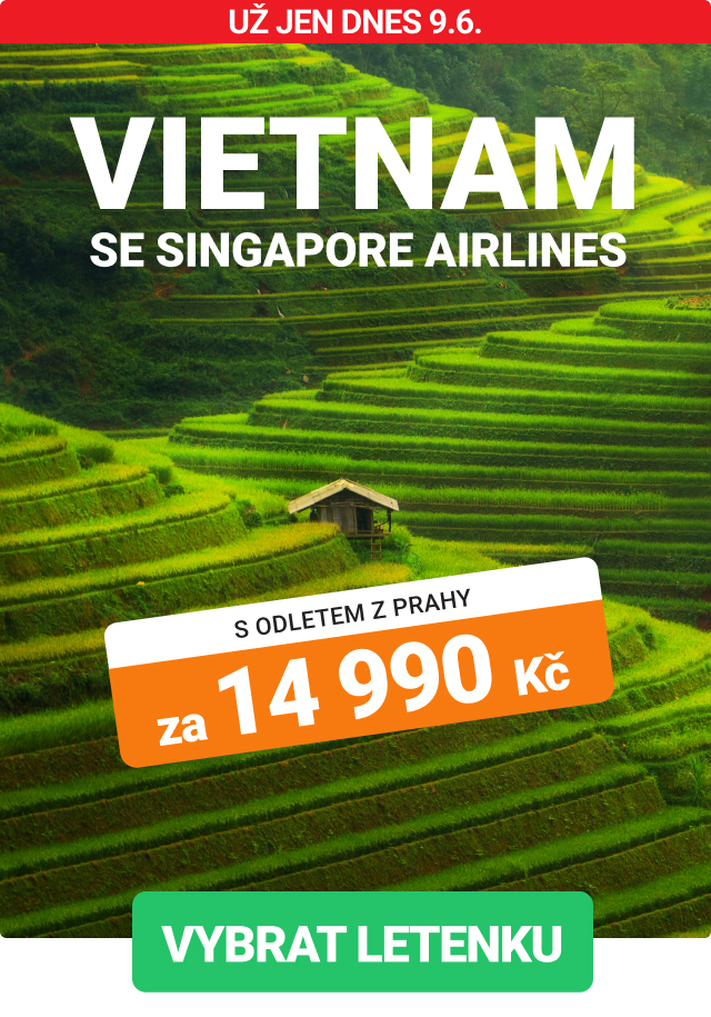Letenky do Vietnamu se Singapore Airlines