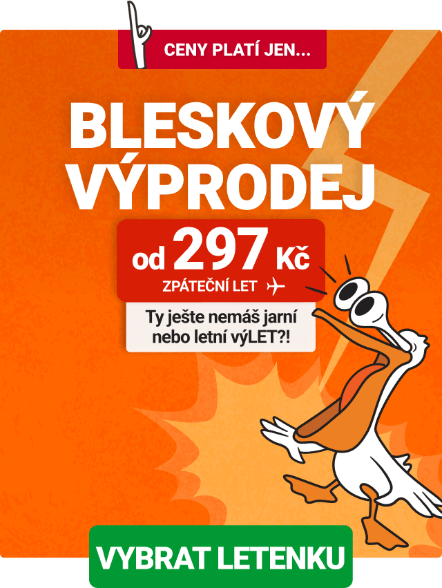 Výprodej letenek od 297 Kč