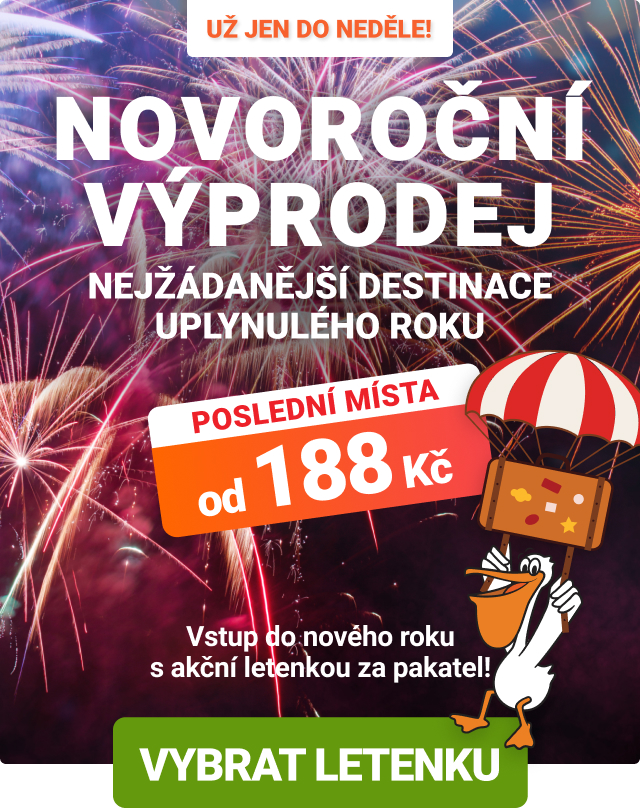 Výprodej letenek od 188 Kč