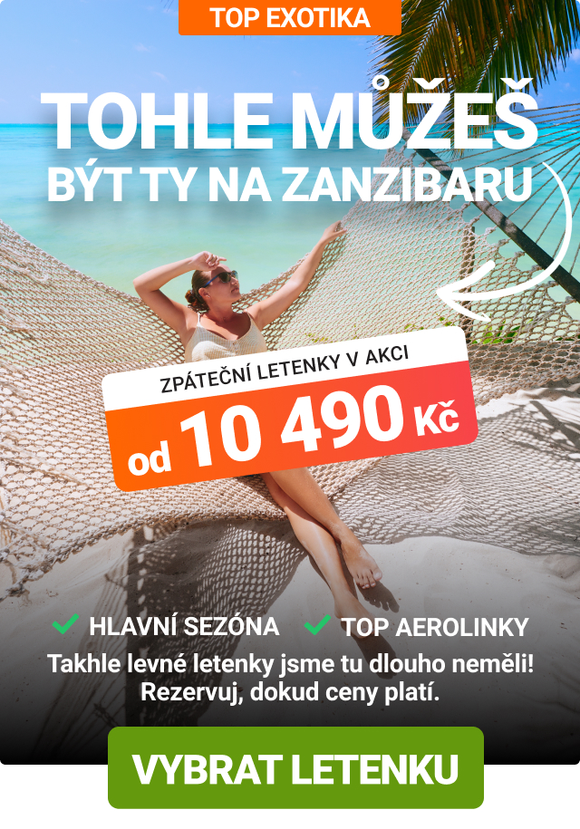 Akční letenky na Zanzibar
