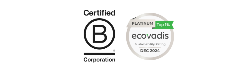 Certified B Corporation and Ecovadis Platinium 2024 (Top 1%) Certified B Corporation and Ecovadis Platinium 2024 (Top 1%)405xauto