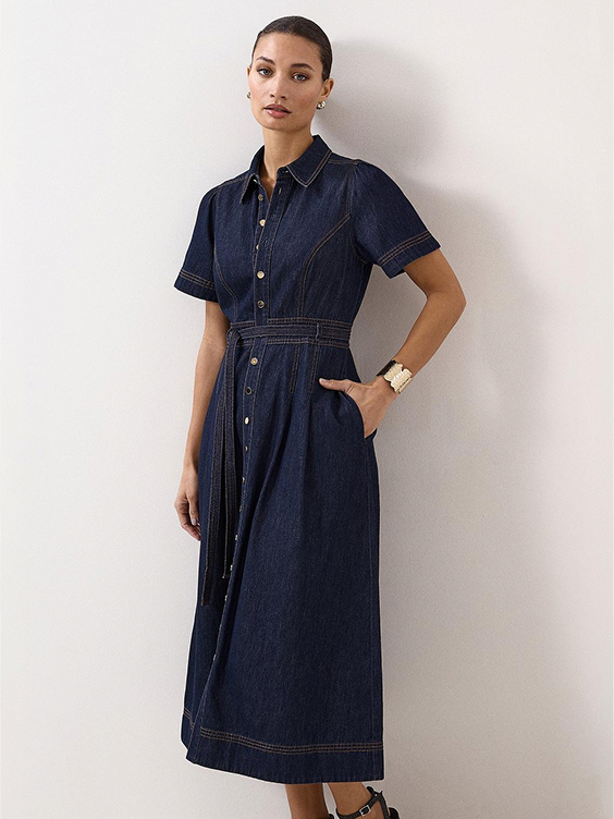 Aven Denim Midi Dress