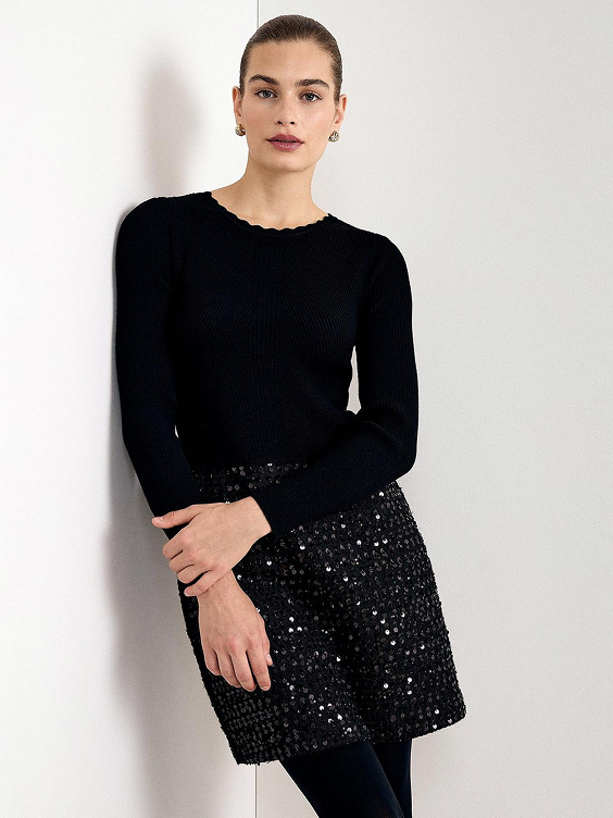 Gloria Textured Skirt Dress