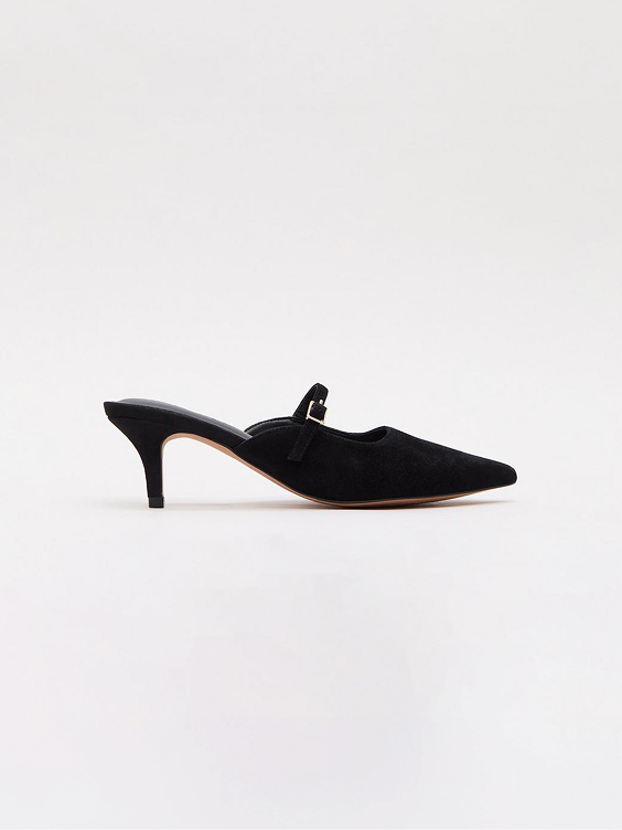 Suede Mary Jane Mules