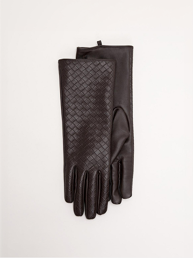 Leather Woven Texture Gloves