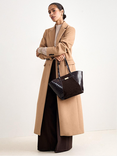Lydia Button Maxi Coat