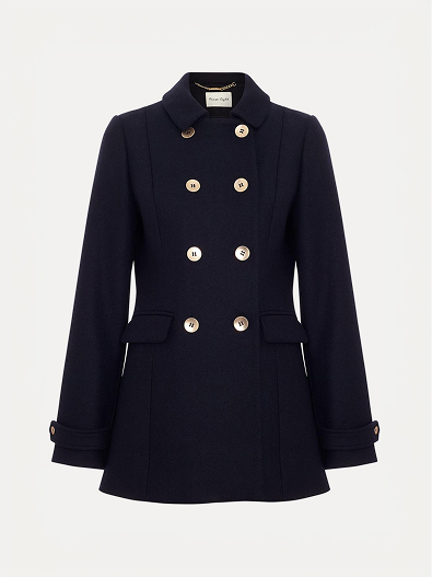 Aurelie Wool Peacoat