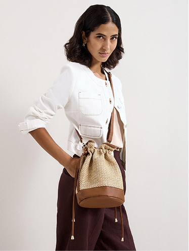 Straw Bucket Bag