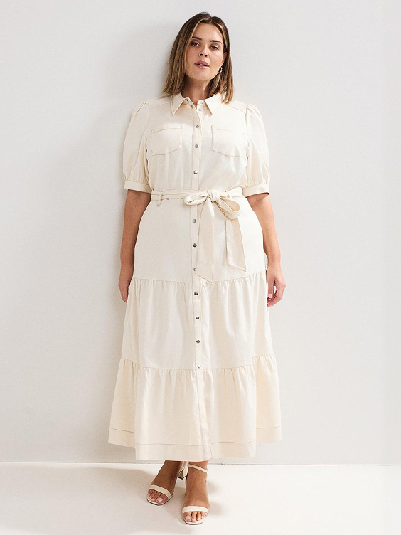 Danah Denim Tiered Dress